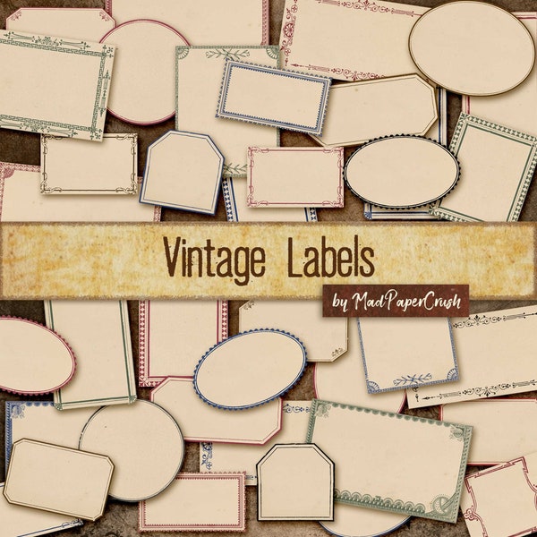 Vintage Labels, Digital Labels