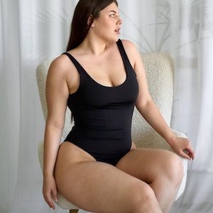 Plus Size One Piece Thong Swimsuit Etsy UK