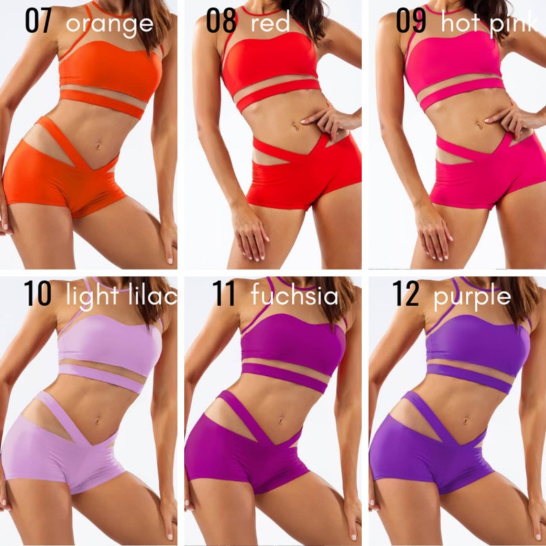 Pole Dance Shorts With Mesh 17 Colors of Shorts Pole Dance Etsy