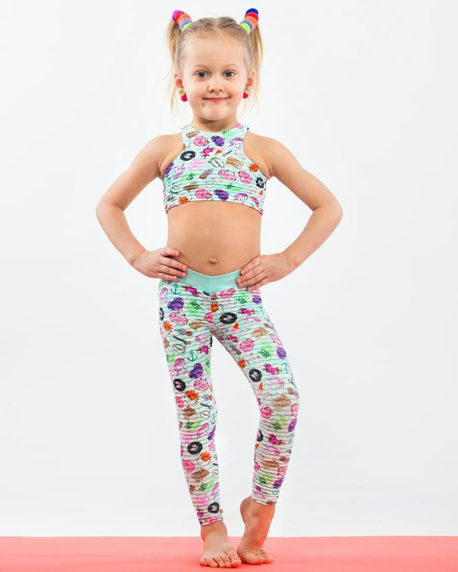 Girls Activewear With Funny Prints Kids Dancewear сustomized Etsy