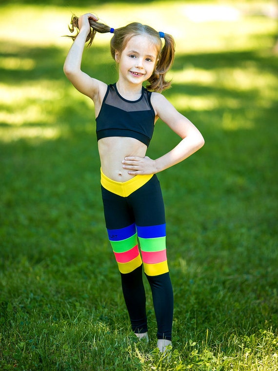 Cheer Legging Outfit Girls' activewear set Colored Etsy