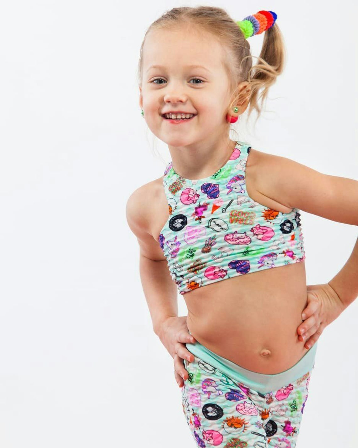 Girls Activewear With Funny Prints Kids Dancewear сustomized Etsy