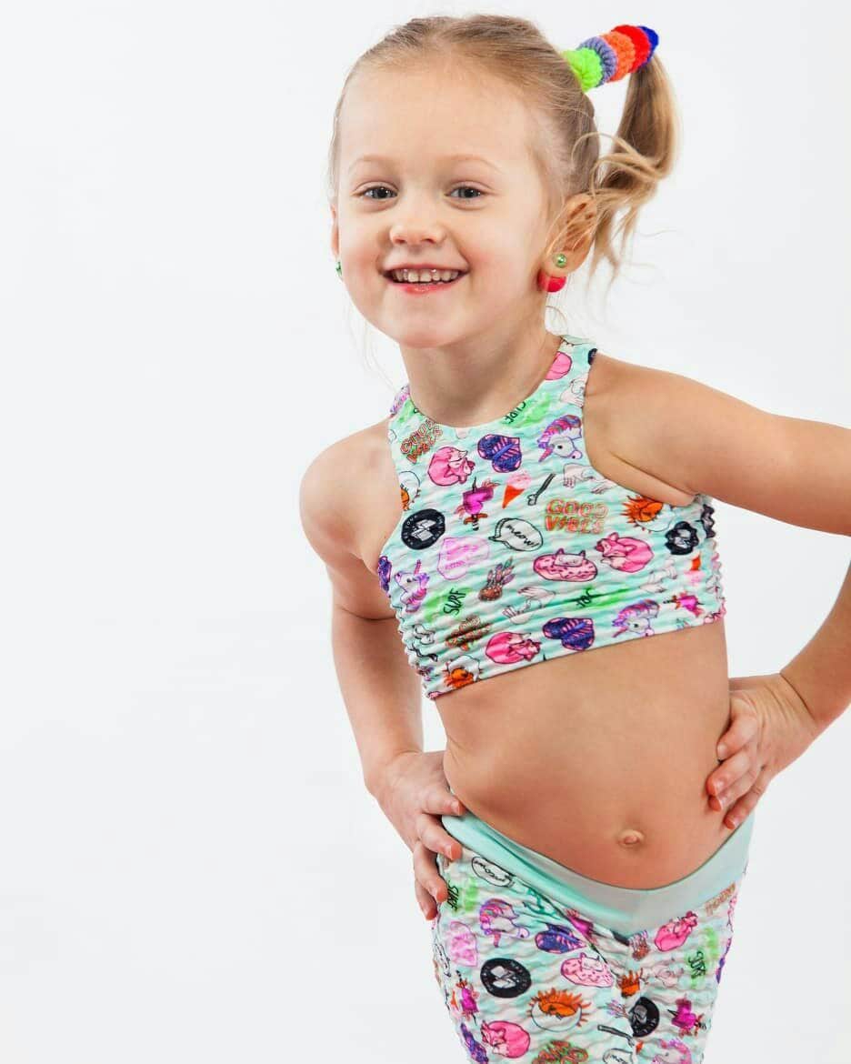 Girls Activewear With Funny Prints Kids Dancewear сustomized - Etsy ...