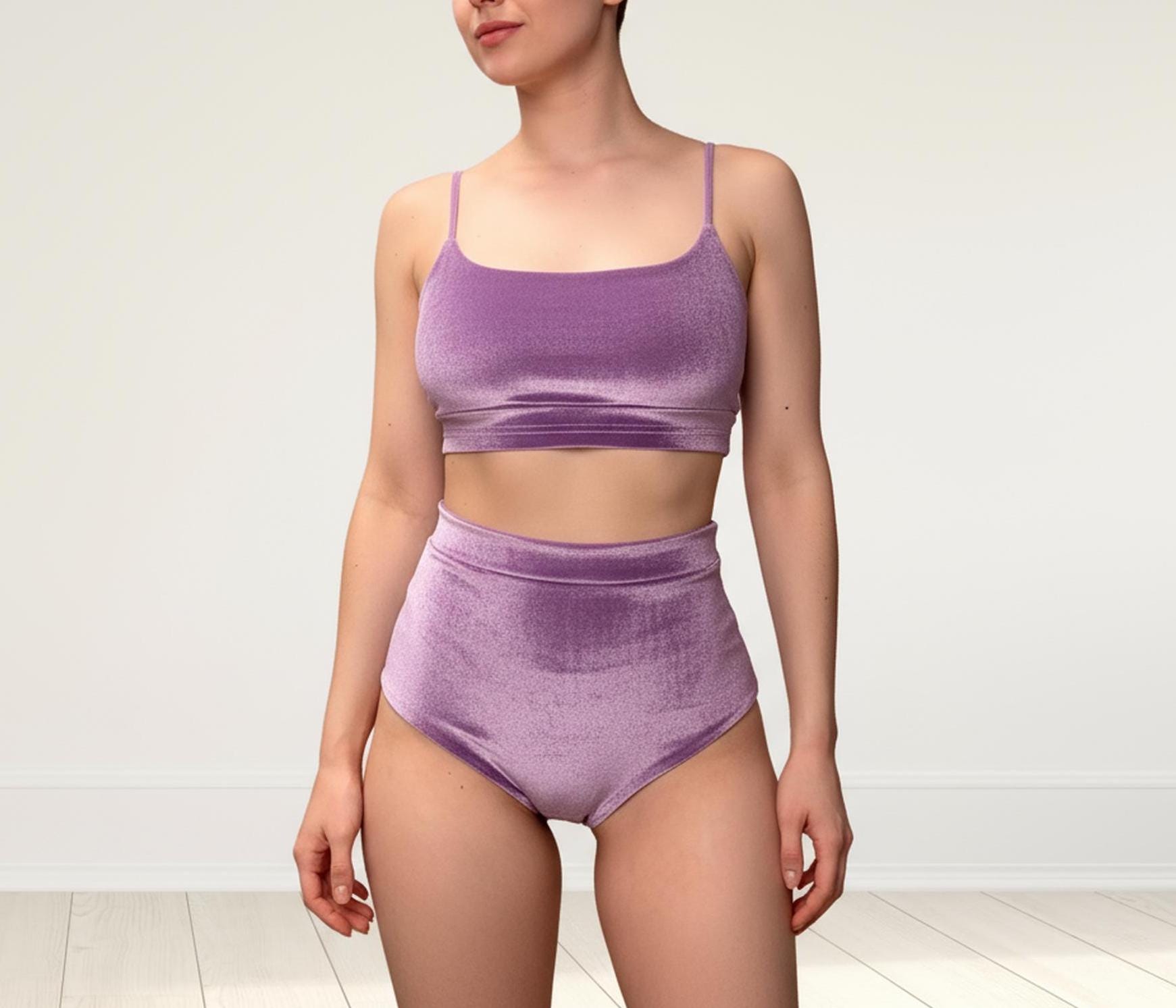 カスタムベルベットポールダンスセット：ダンスコスチュームトップと