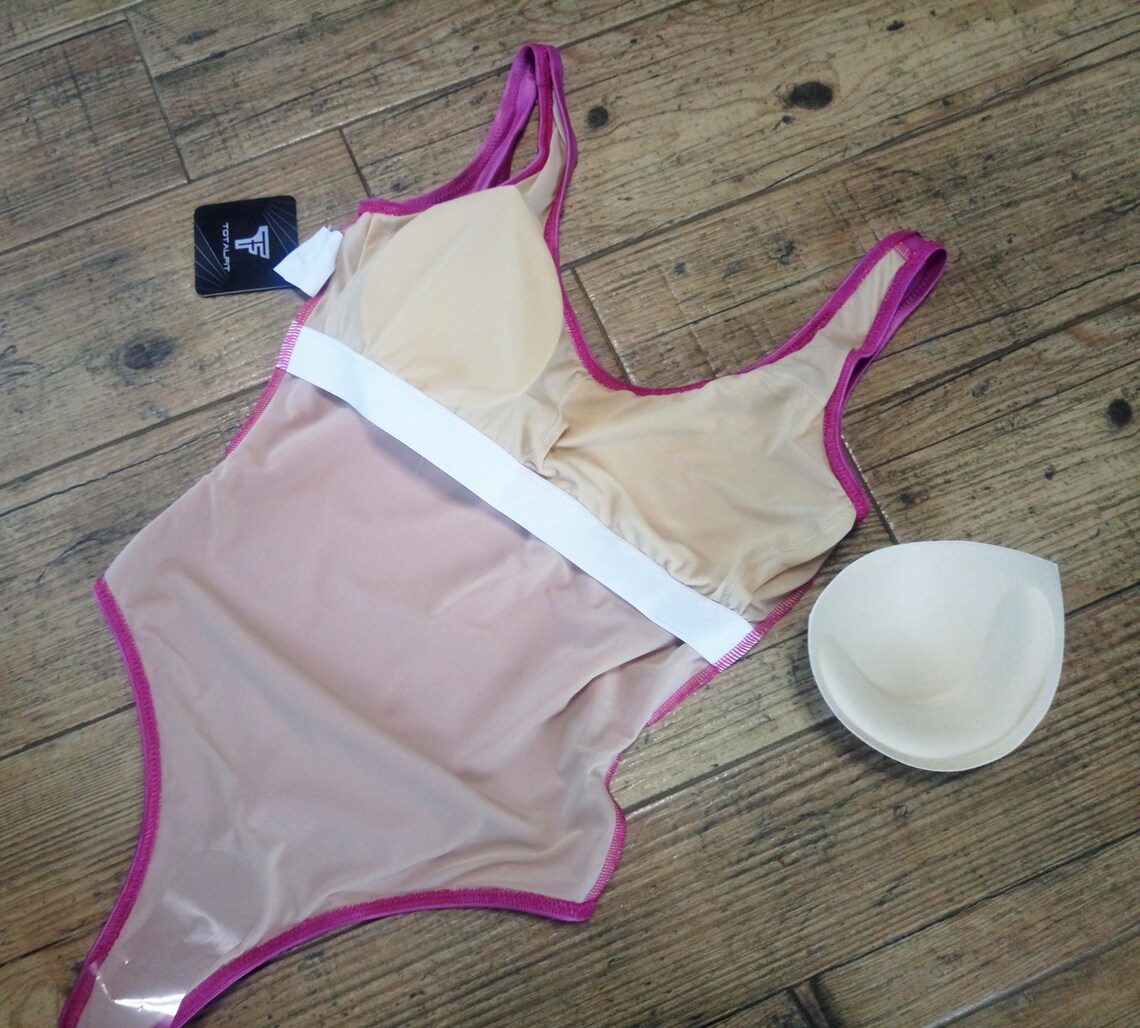 Glossy pink swimsuit one piece thong Swimsuit women one piece Etsy