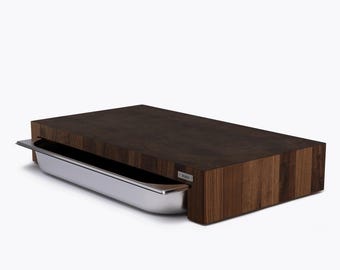 American Walnut End Grain Cutting Board with Tray