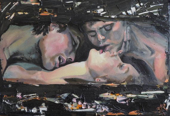Hot moments, Sensual Wall Art, Oil Painting, Bedroom Wall Decor, Oil Painting, Painting on Canvas, Modern Painting, Contemporary Fine Art