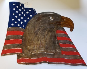 Eagle/American Flag Metal Art