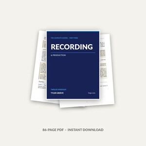 Audio Engineering Course PDF, Part 3 Recording And Production | Twelve Modules