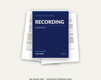 Audio Engineering Course PDF, Part 3 Recording And Production | Twelve Modules