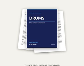 Drum Course, Twelve-Week Curriculum PDF for Rudiments and Independence