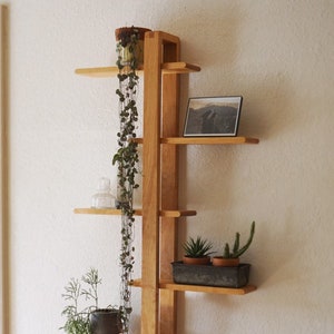 Shift Shelf, Allongé — Modern Floating Handmade Wall Shelves, for Plants, Books, Display, Decor etc