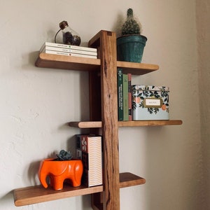 Cherry Shift Shelf The Original Wall Shelves for Plants, Books, Photos. Solid Cherry Wood, Adjustable, Mid century, Scandinavian image 4