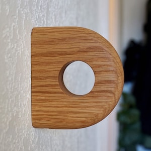 Minimal OAK Wood Curtain Rod Bracket, Holder - Solid White Oak Mount W/ natural finish