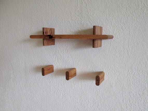 Modern Curtain Holder Solid Wood W Natural Finish Curtain Rod