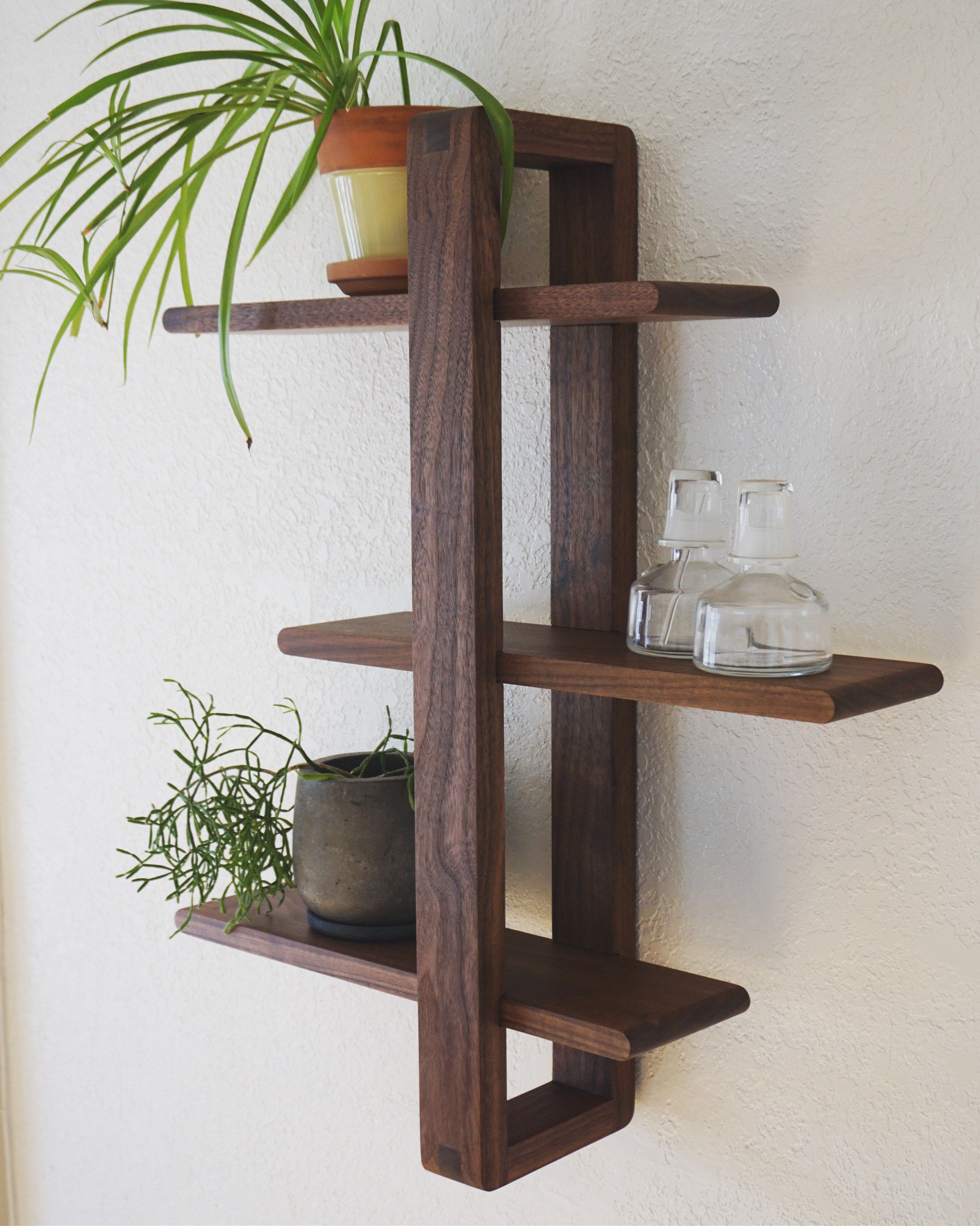 Walnut Shift Shelf - the Original - Solid Wood Wall Decor
