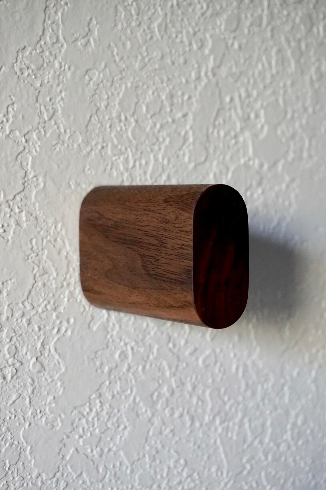 Minimalist Wood Wall Peg Solid Walnut Cherry Oak Maple Etsy