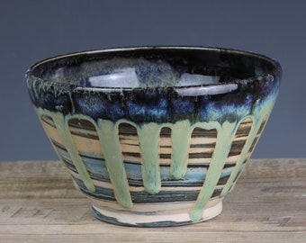 Marbled Drippy Northern Lights Bowl -  6 in x 3.5 in