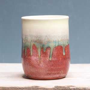 Alabaster over Copper Float Thumb Cup - 8-9 oz.