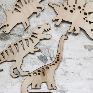 Kreative Dino-Bastelsets für Kinder - Handgefertigte Holzfiguren zum Bemalen und Dekorieren