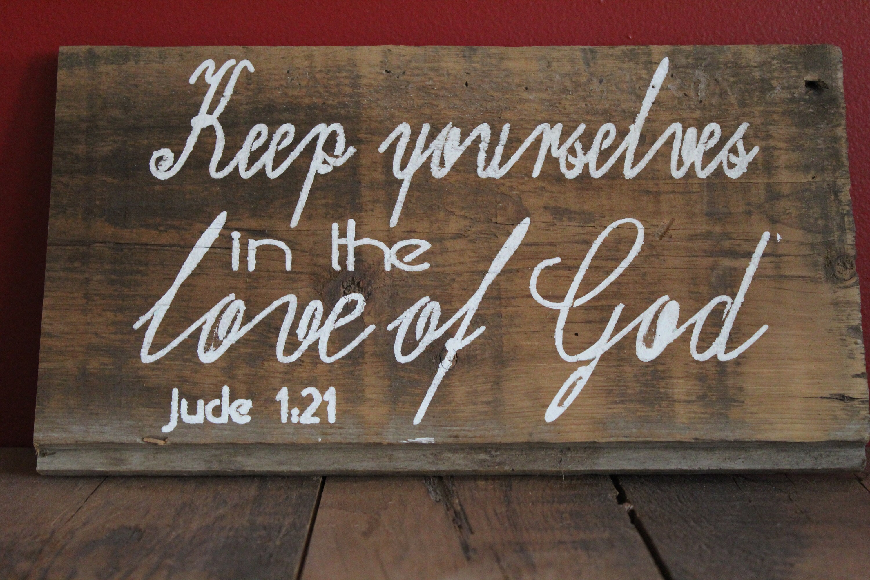Christian Wall Art Rustic Wooden Sign Etsy
