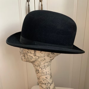 Vintage 1960s English Dunn and Co Ltd London Black Bowler Hat - Etsy UK