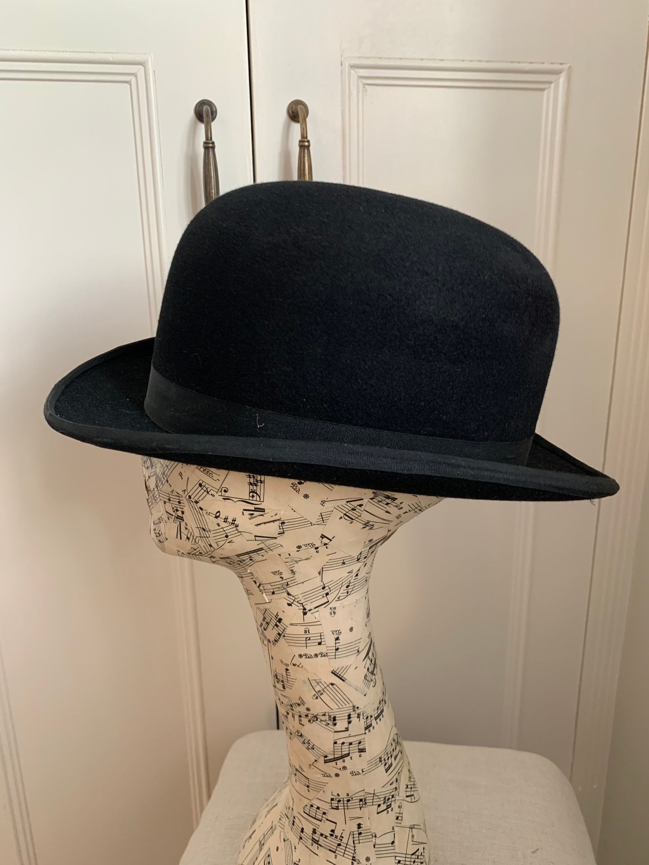 Vintage 1960s English Dunn and Co Ltd London black bowler hat | Etsy