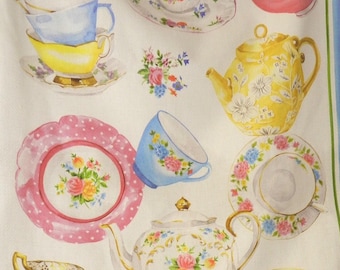 Paño de cocina con diseño de teteras: Arte vintage, 100% algodón (51 x 76 cm)