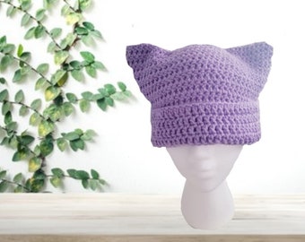 Cat Ears Hat Sack Hat Cat Ears Beanie Crochet Pattern Beginner Friendly No Sew