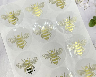 Adesivos de abelha metalizados, Adesivos de abelha transparentes metalizados, Adesivos de abelha, Selos de casamento com abelhas, Selos de envelope com abelhas