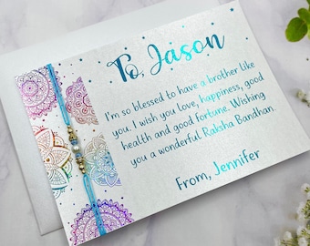 Cartão Raksha Bandhan, Cartão Postal Rakhri, Cartão Rakhi, Cartão Rakhri, Cartão Postal Rakhi