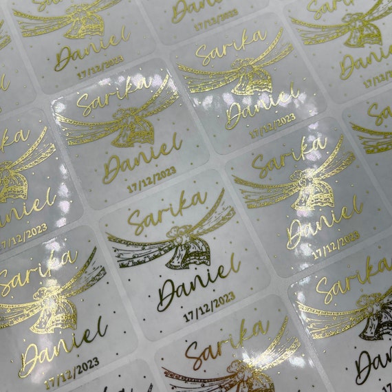 Foil Wedding Favor Stickers  Favor Gold Foiled Stickers - Party & Holiday  Diy Decorations - Aliexpress