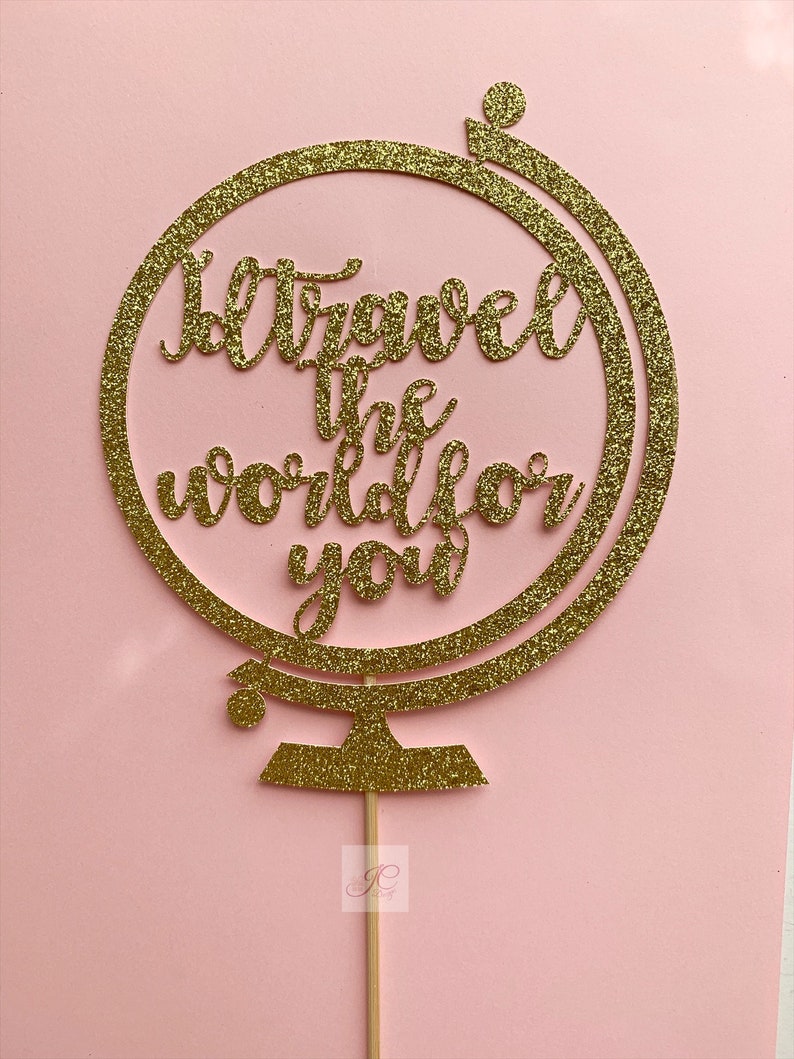 Globe Cake Topper Travel Cake Topper Custom Globe Topper