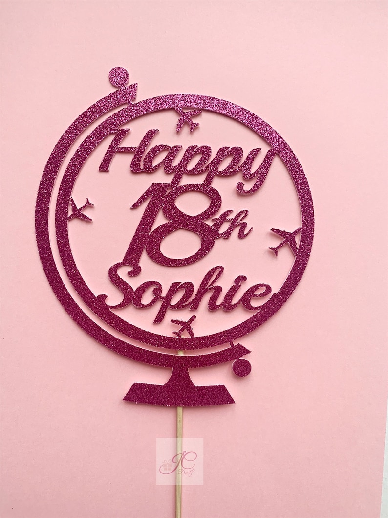 Globe Cake Topper Travel Cake Topper Custom Globe Topper