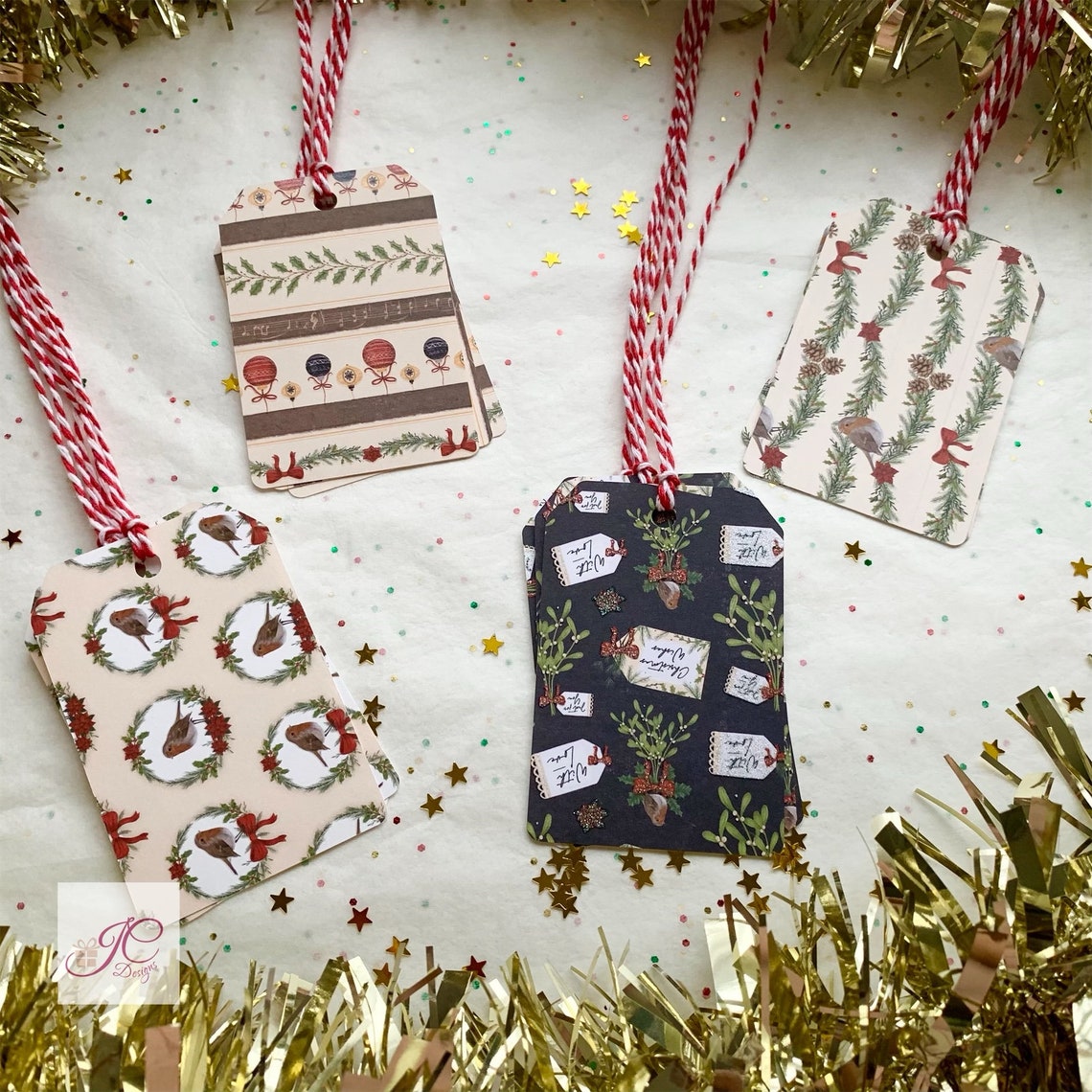 12 Christmas Gift Tags Luxury Gift Tags Christmas Gift Tags | Etsy