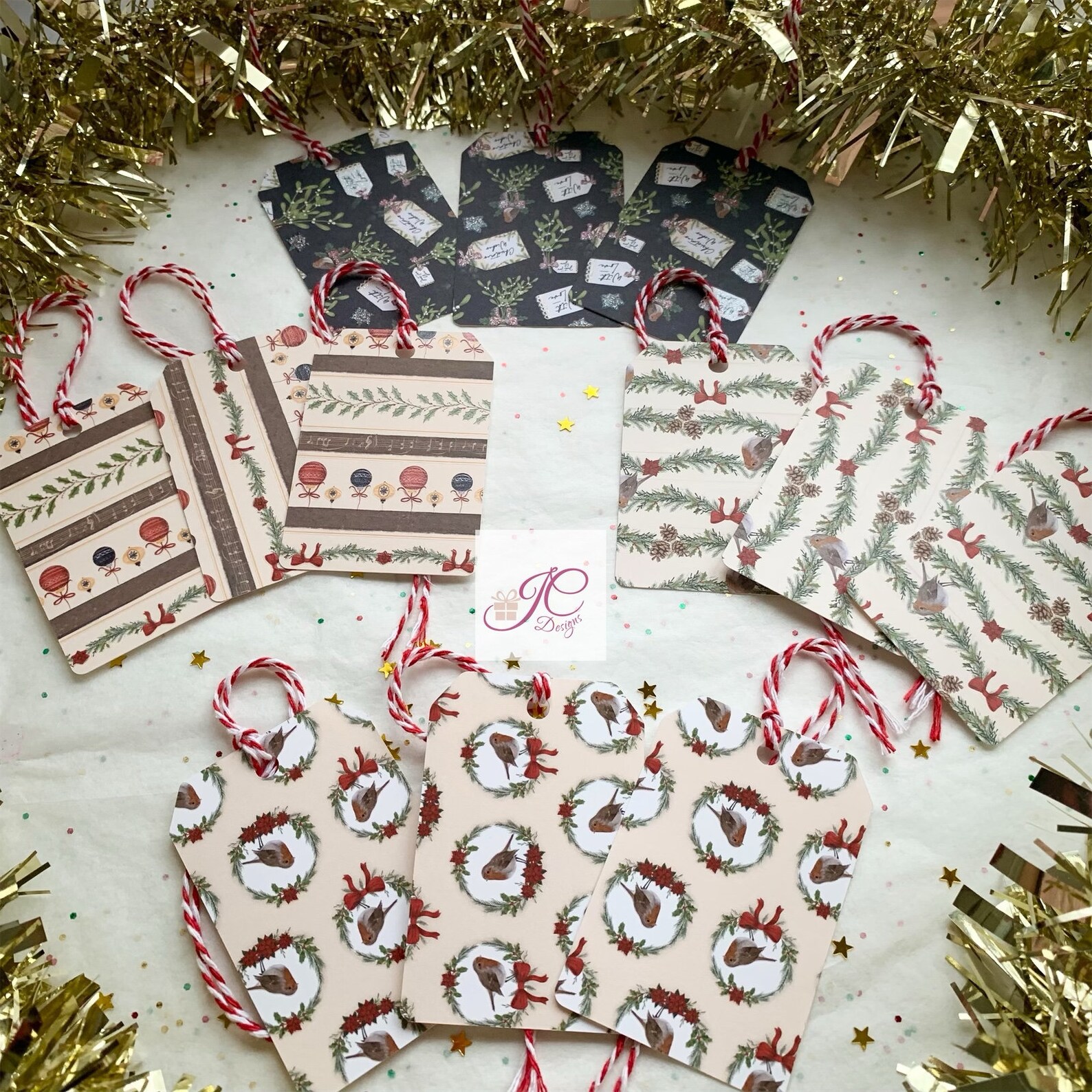 12 Christmas Gift Tags Luxury Gift Tags Christmas Gift Tags | Etsy