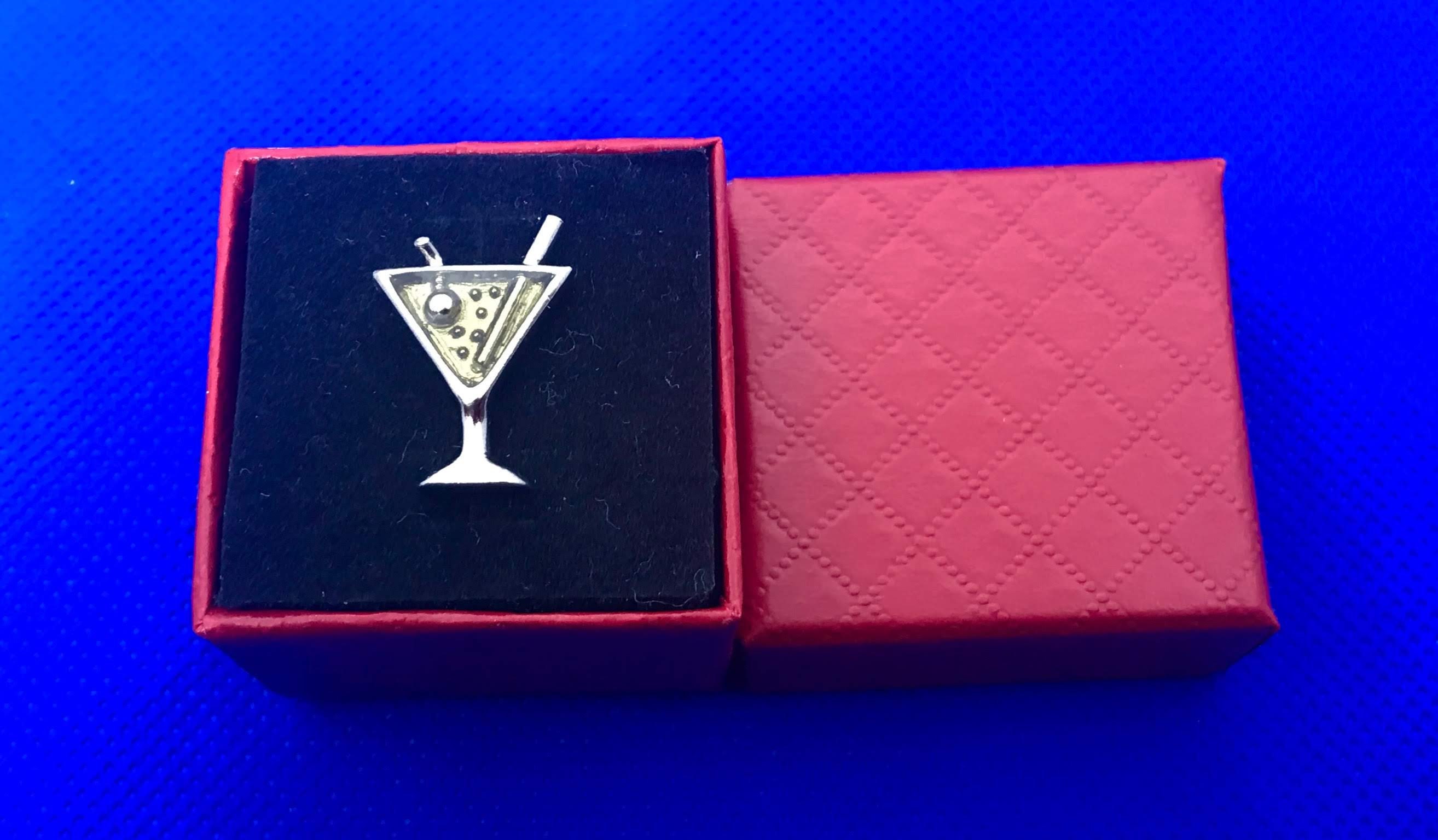 Martini Glass Lapel Pin Cocktail Pin Brooch Avail in 5 Diff Etsy