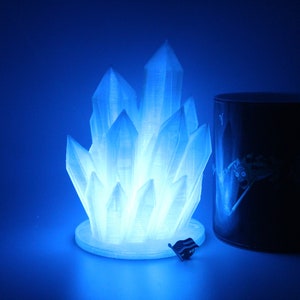Crystal Lamp RGB LED Light, Batteries & Remote Included 3D Printed image 4