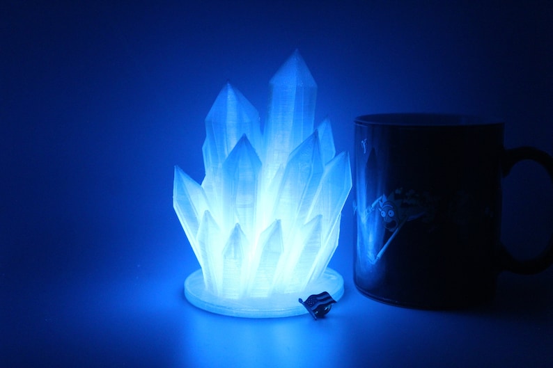 Crystal Lamp RGB LED Light, Batteries & Remote Included 3D Printed image 4