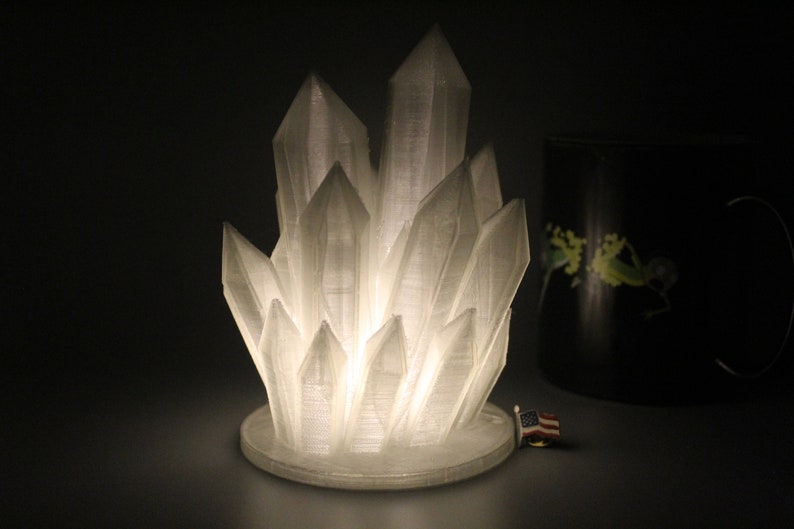 Crystal Lamp RGB LED Light, Batteries & Remote Included 3D Printed image 7