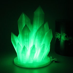 Crystal Lamp RGB LED Light, Batteries & Remote Included 3D Printed image 3