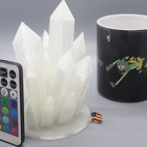 Crystal Lamp RGB LED Light, Batteries & Remote Included 3D Printed image 9