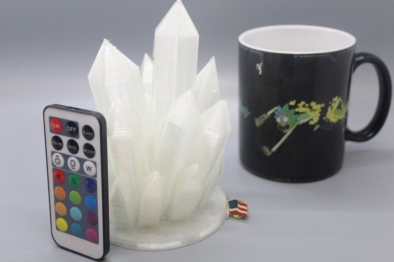 Crystal Lamp RGB LED Light, Batteries & Remote Included 3D Printed image 9