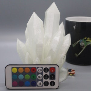 Crystal Lamp RGB LED Light, Batteries & Remote Included 3D Printed image 10