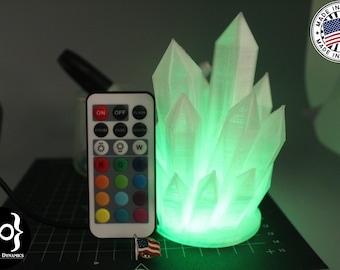 Wall-Powered Crystal Lamp - Includes Power Supply & Remote! (3D Printed)