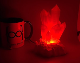 Wired Rocky Crystal Lamp - Includes Power Supply & Remote! (3D Printed)