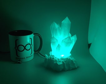 Wired Rocky Crystal Lamp - Includes Power Supply & Remote! (3D Printed)