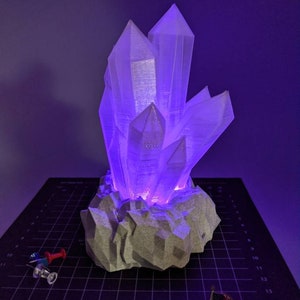 Rocky Crystal Lamp - 3D Printed - Batteries & Remote Included!