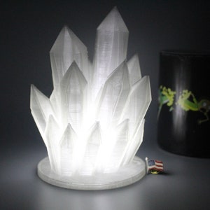 Crystal Lamp RGB LED Light, Batteries & Remote Included 3D Printed image 5