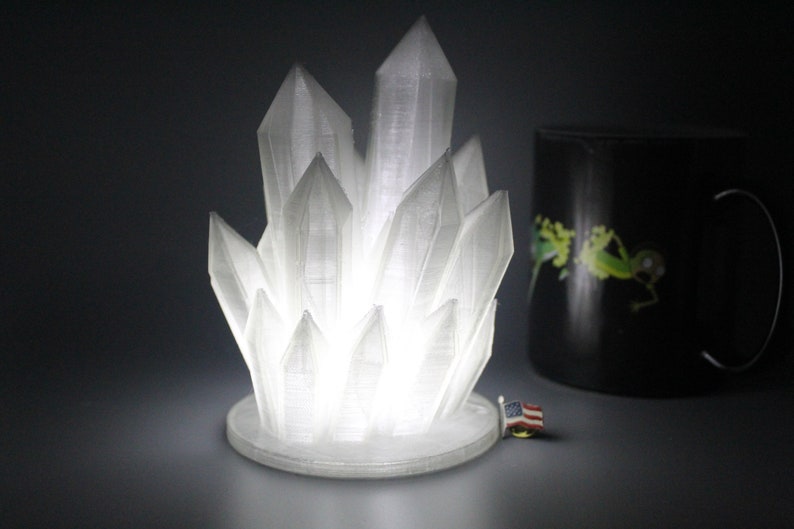 Crystal Lamp RGB LED Light, Batteries & Remote Included 3D Printed image 5